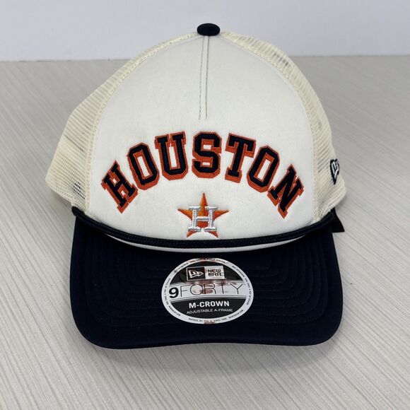 NEW ERA HOUSTON ASTROS MLB 9FORTY M-CROWN SNAPBACK ROPE HAT NEW - Picture 1 of 6